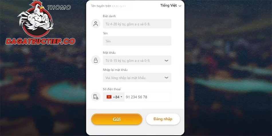 hướng dẫn Quy trình đăng ký và xác minh tài khoản  dagatructiep